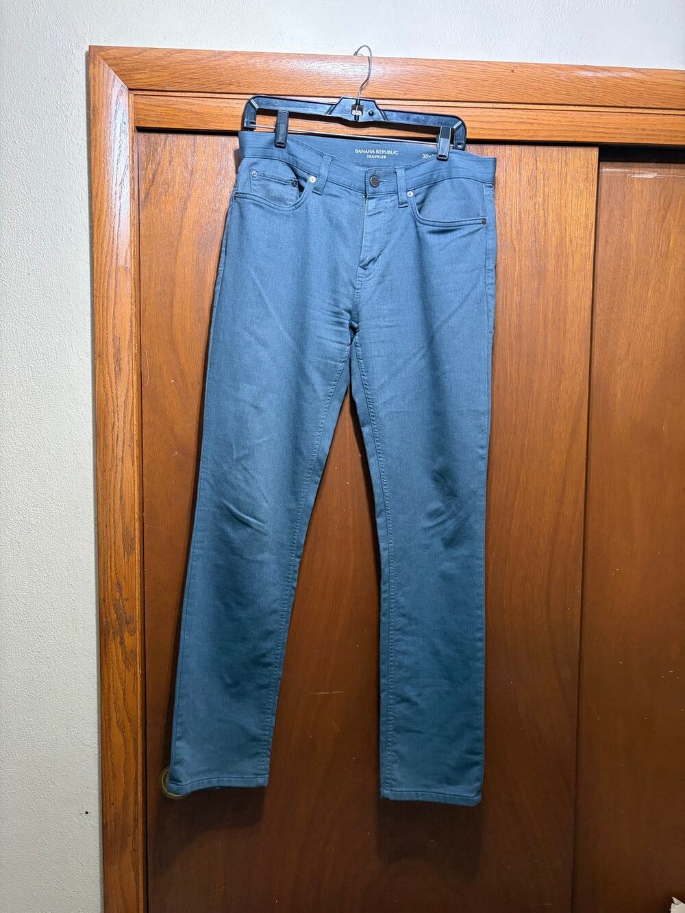 Banana Republic Traveler Gray Slim Fit Pants Men's 30x32 Performance Stretch